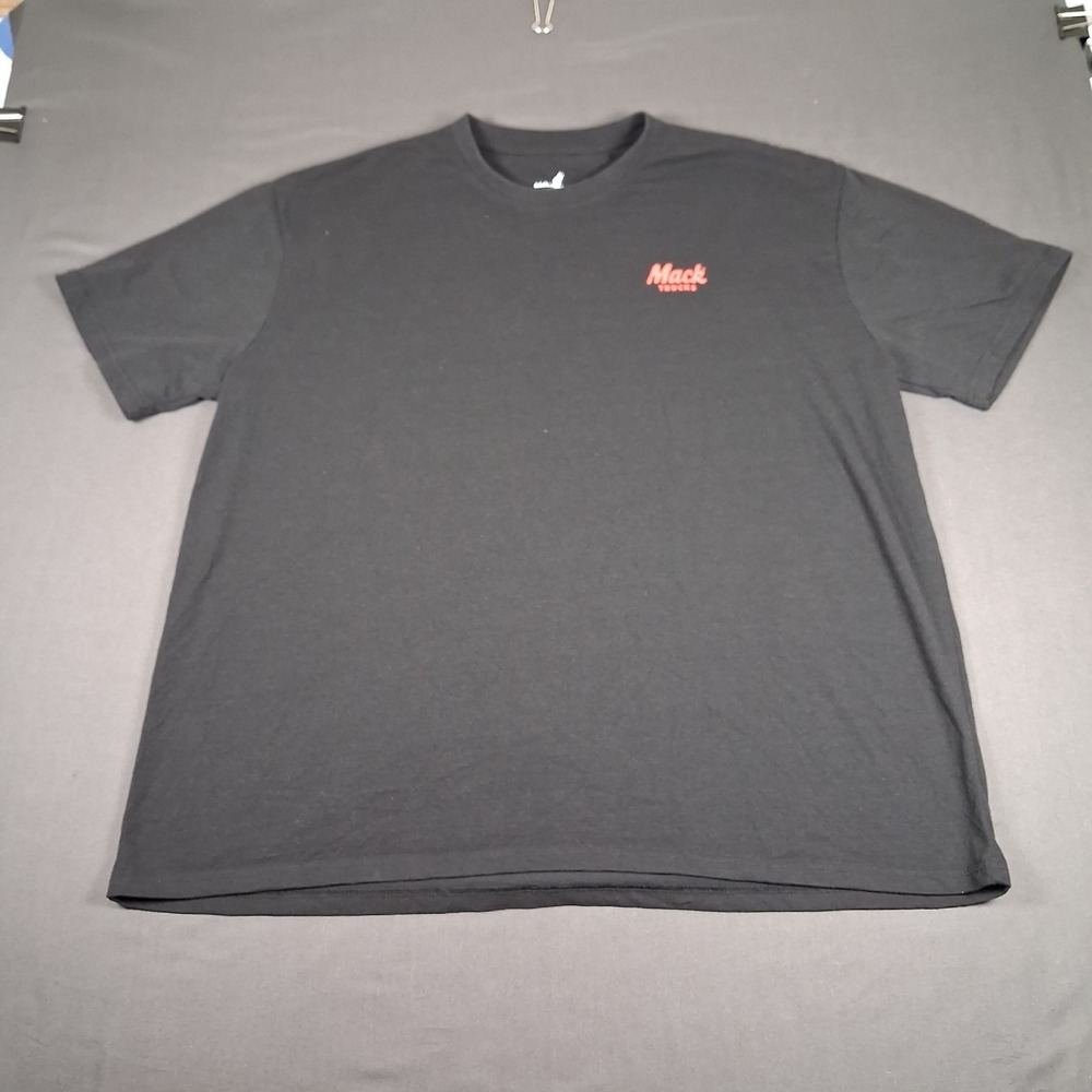 Mack Trucks T-Shirt Mens 3XL Black Bulldog Large Graphic Short Sleeve - Trucker